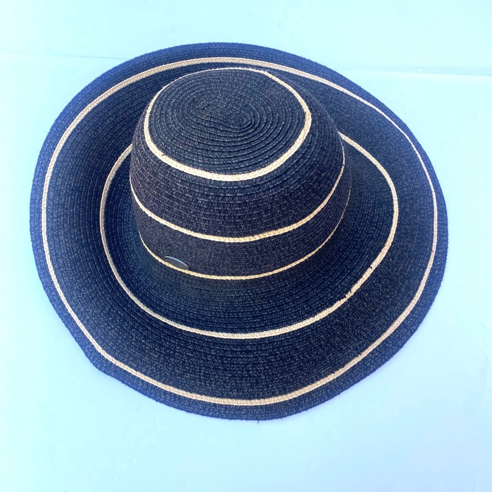 Wallaroo Black & Tan Straw Sun HAT